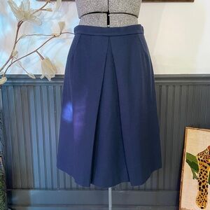 L'AUTRE CHOSE Italian Virgin Wool Box Pleat Skirt Made in Italy Sz 42/US 6💚🎀